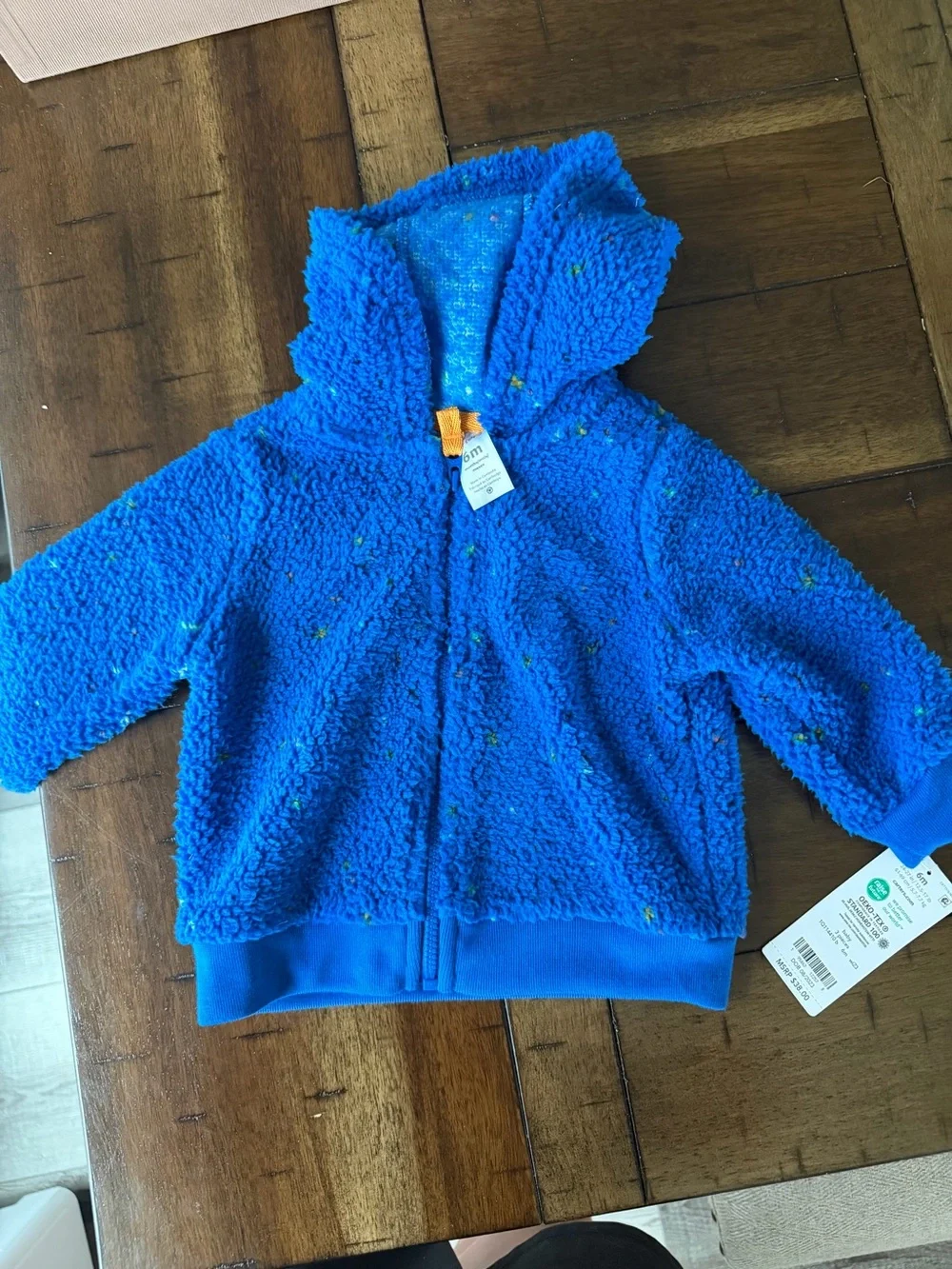 Carter's Bright Blue Sherpa Zip Hoodie for Kids